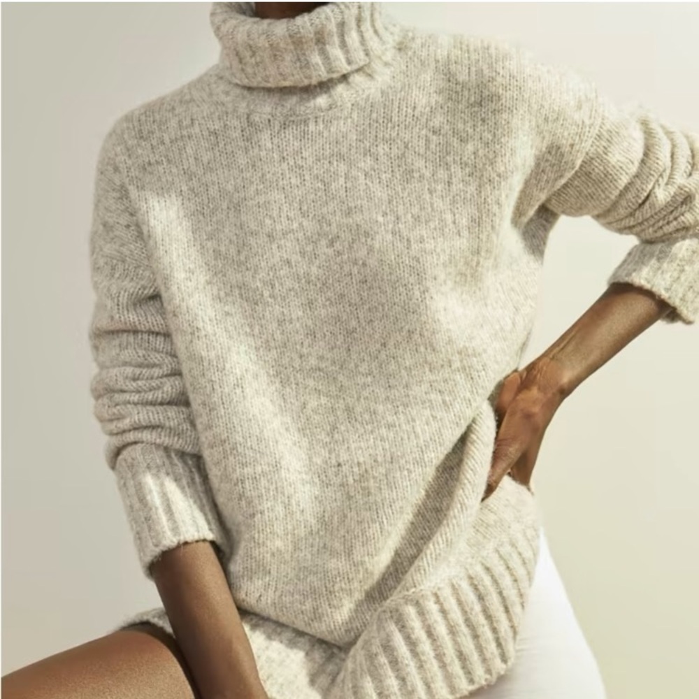 Everlane Cloud Turtleneck Sweater - Wool/Cotton/Alpaca blend